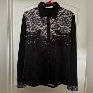 Ranch Dressn Black Lace Rodeo Shirt